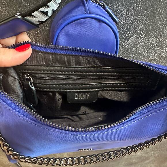NEW DKNY Blue Cairo MD Pouchette Crossbody w/Smaller Bag (EE) - Picture 6 of 11